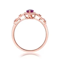 RHODOLITE Ring 10K YELLOW GOLD