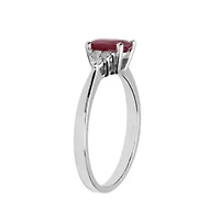 RUBY Ring 10K WHITE GOLD