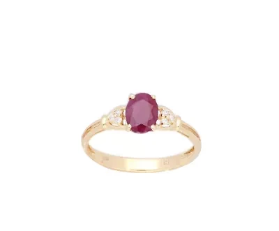 RUBY Ring 10K YELLOW GOLD