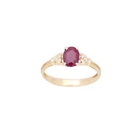 RUBY Ring 10K YELLOW GOLD