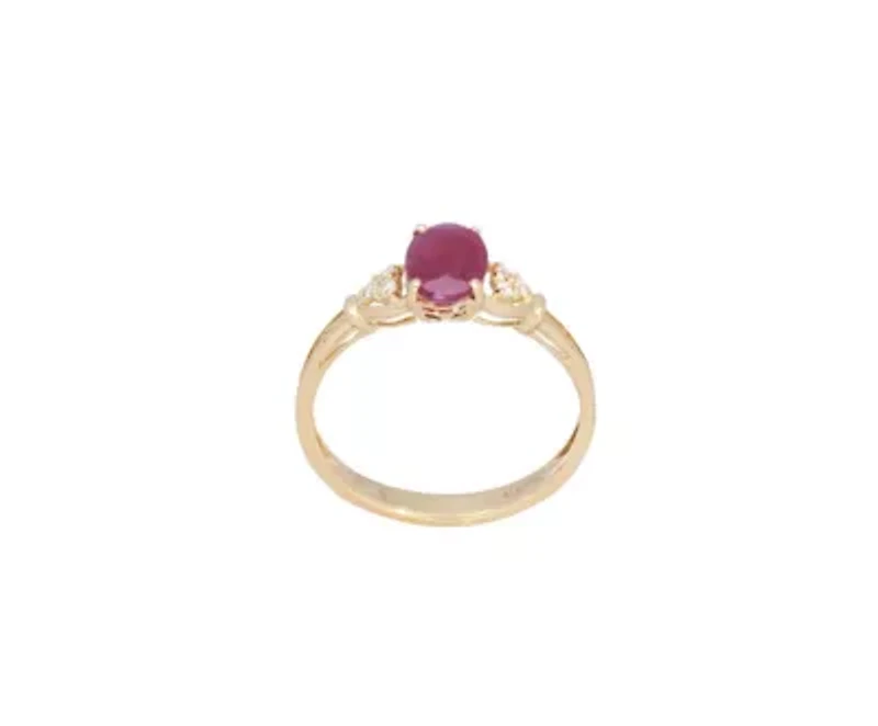 RUBY Ring 10K YELLOW GOLD