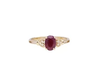 RUBY Ring 10K YELLOW GOLD