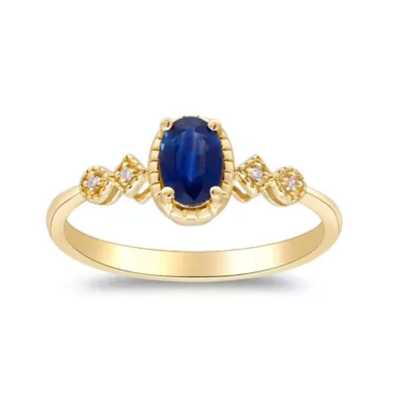 SAPPHIRE Ring 10K YELLOW GOLD