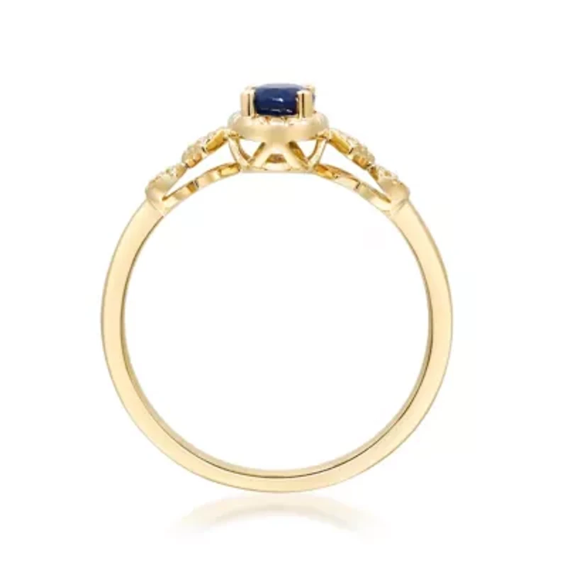 SAPPHIRE Ring 10K YELLOW GOLD