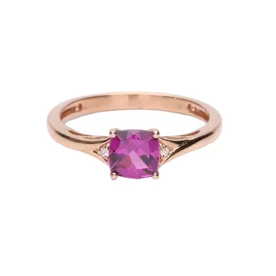RHODOLITE Ring 10K ROSE GOLD
