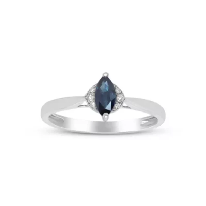 SAPPHIRE Ring 10K WHITE GOLD