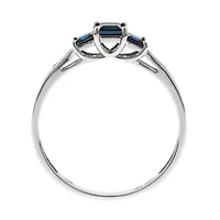 SAPPHIRE Ring 10K WHITE GOLD