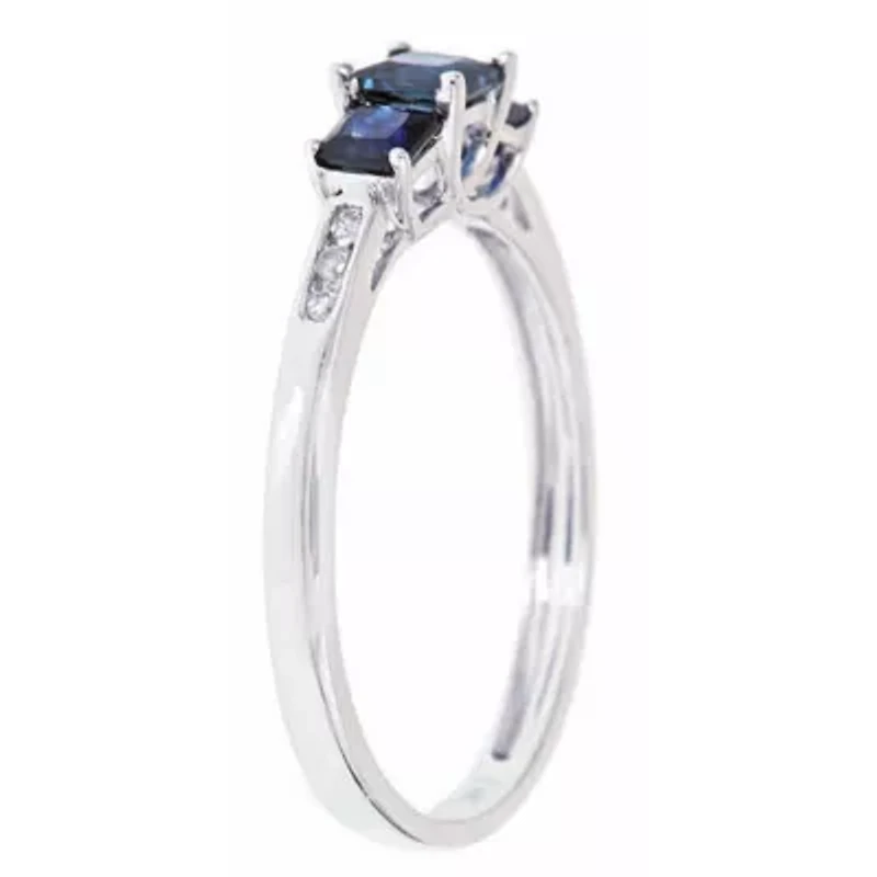 SAPPHIRE Ring 10K WHITE GOLD