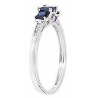 SAPPHIRE Ring 10K WHITE GOLD