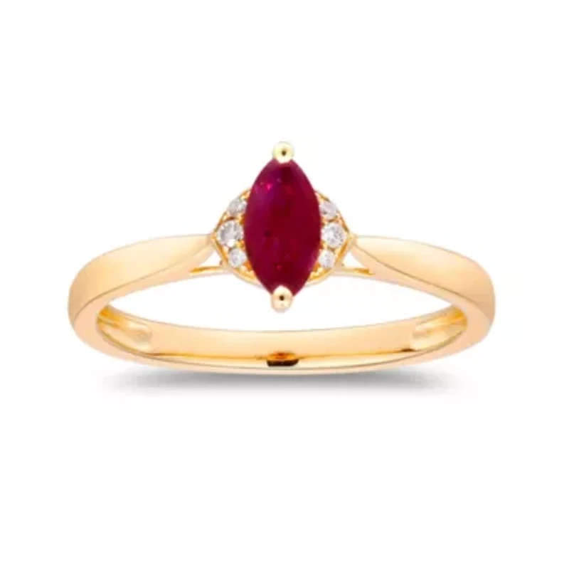 RUBY Ring 10K YELLOW GOLD