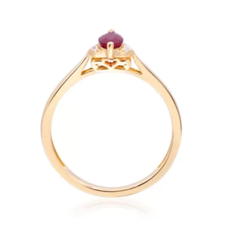 RUBY Ring 10K YELLOW GOLD