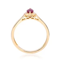 RUBY Ring 10K YELLOW GOLD