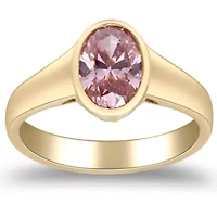 LAB Created GROWN PINK DIAMOND Ring 14K YELLOW GOLD