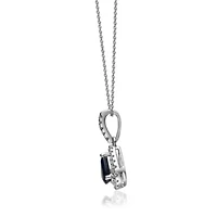 SAPPHIRE Pendant in 10K WHITE GOLD
