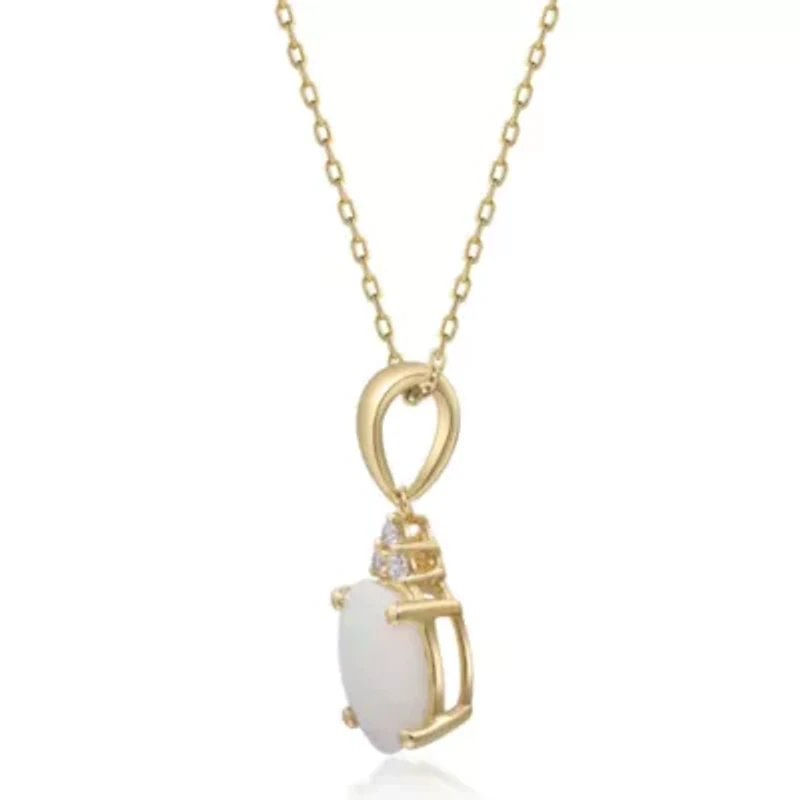 OPAL Pendant in 10K ROSE GOLD
