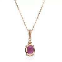 RHODOLITE Pendant in 10K ROSE GOLD
