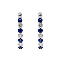SAPPHIRE Earrings in 10K WHITE GOLD