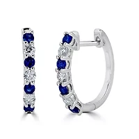 SAPPHIRE Earrings in 10K WHITE GOLD