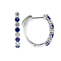 SAPPHIRE Earrings in 10K WHITE GOLD