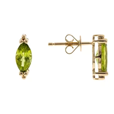 Peridot Earring in 10K Yellow Gold