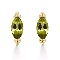 Peridot Earring in 10K Yellow Gold
