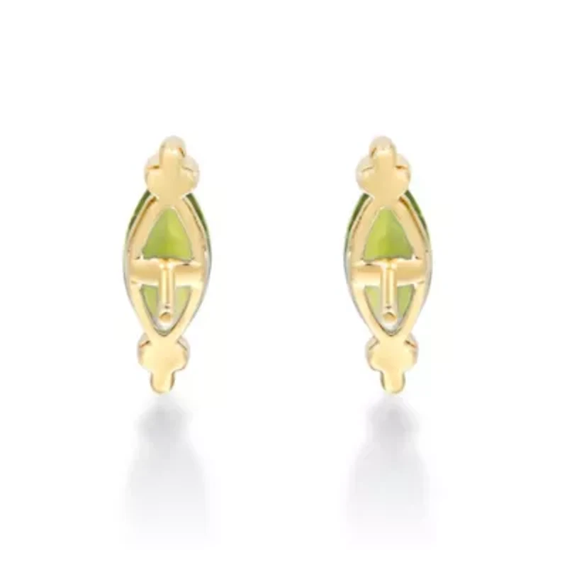 Peridot Earring in 10K Yellow Gold
