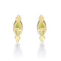 Peridot Earring in 10K Yellow Gold
