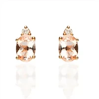 MORGANITE Earrings in 10K ROSE GOLD