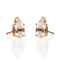 MORGANITE Earrings in 10K ROSE GOLD