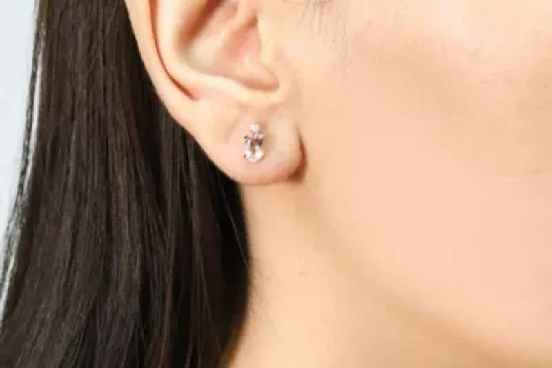 MORGANITE Earrings in 10K ROSE GOLD