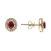 RUBY Earrings in 10K YELLOW GOLD