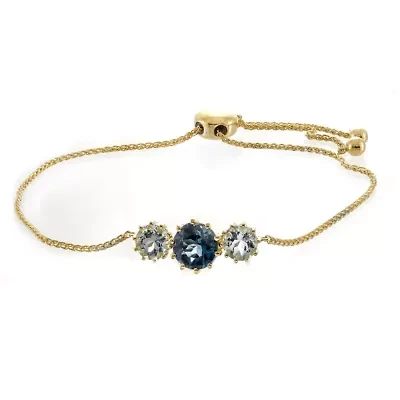 BLUE TOPAZ Bracelet in 10K YELLOW GOLD