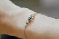 BLUE TOPAZ Bracelet in 10K YELLOW GOLD