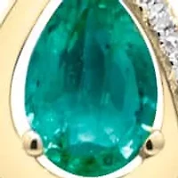 EMERALD Pendant in 10K YELLOW GOLD