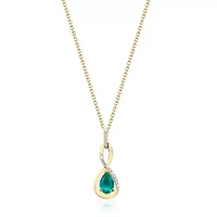 EMERALD Pendant in 10K YELLOW GOLD