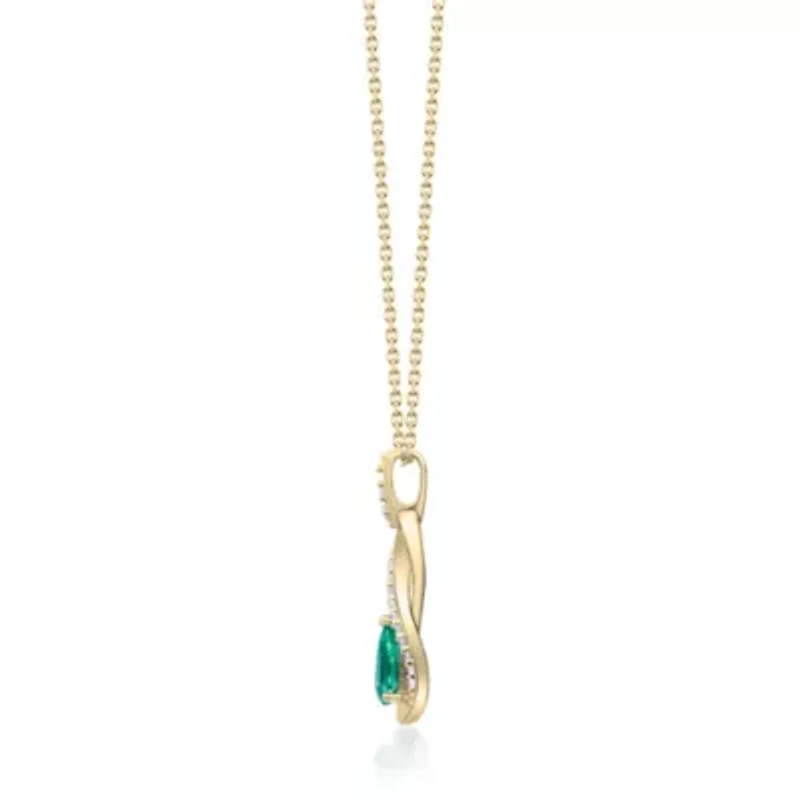 EMERALD Pendant in 10K YELLOW GOLD