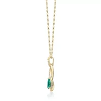 EMERALD Pendant in 10K YELLOW GOLD