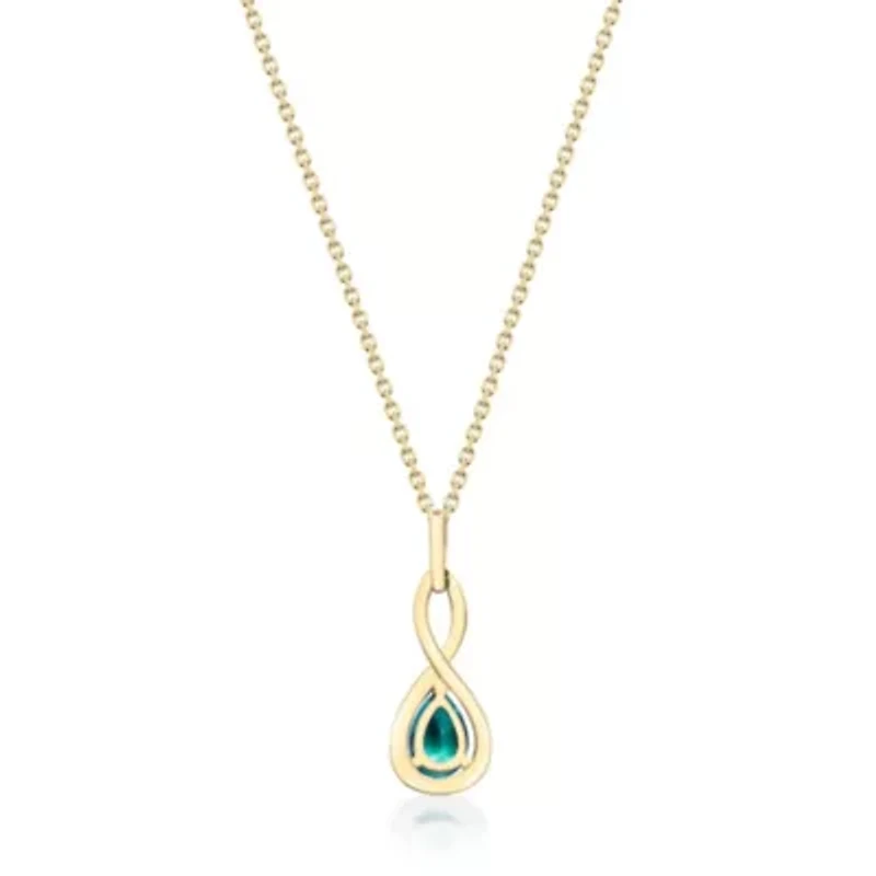 EMERALD Pendant in 10K YELLOW GOLD