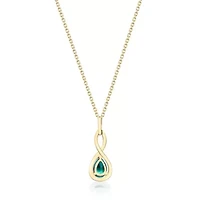EMERALD Pendant in 10K YELLOW GOLD