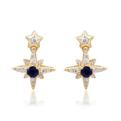 SAPPHIRE Earrings in 10K YELLOW GOLD