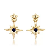 SAPPHIRE Earrings in 10K YELLOW GOLD