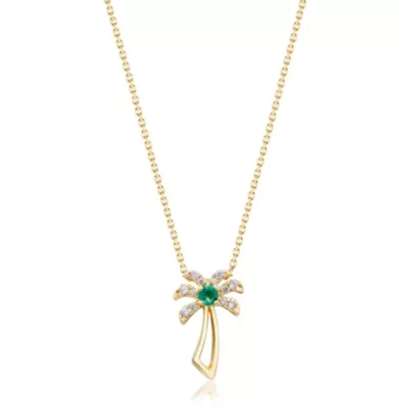 EMERALD Pendant in 10K YELLOW GOLD