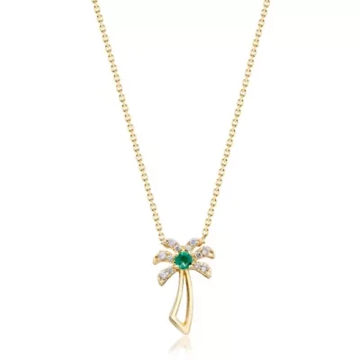 EMERALD Pendant in 10K YELLOW GOLD