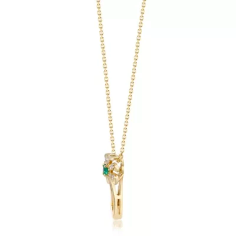 EMERALD Pendant in 10K YELLOW GOLD