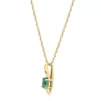 EMERALD Pendant in 10K YELLOW GOLD