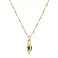 EMERALD Pendant in 10K YELLOW GOLD