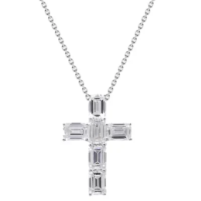 Lab Created LAB GROWN DIAMOND Pendant in 14K WHITE GOLD