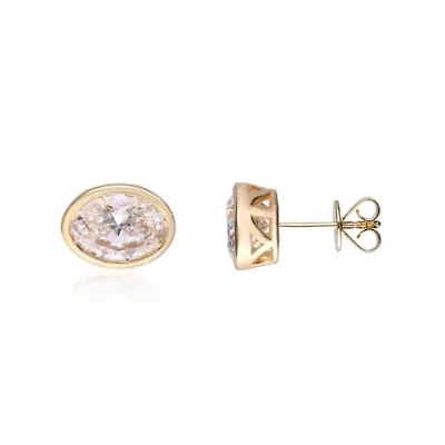 Lab Created LAB GROWN DIAMOND Earrings in 14K YELLOW GOLD