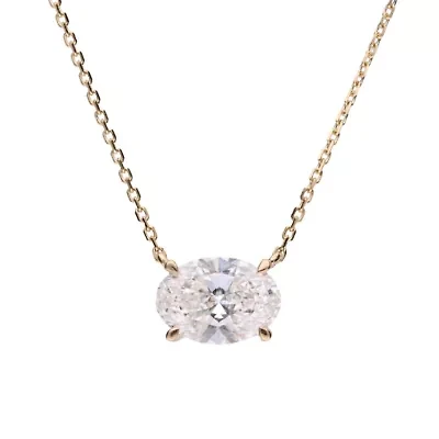 Lab Created LAB GROWN DIAMOND Necklace in 14K YELLOW GOLD