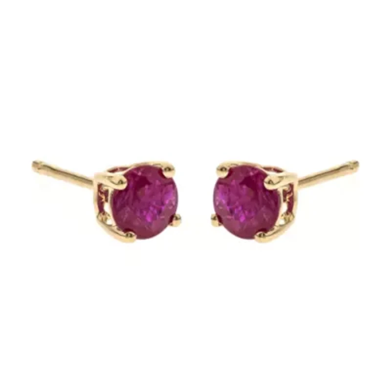 RUBY Earrings in 10K YELLOW GOLD